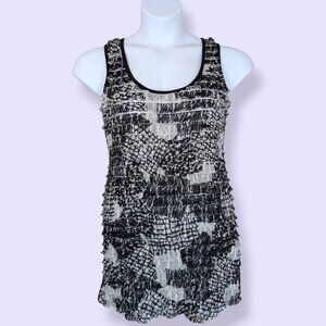 Bianca Nygard Petite Frill Striped Abstract Top